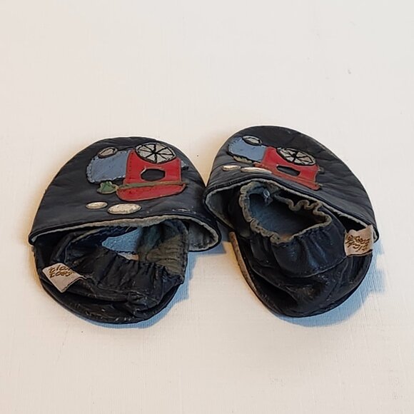 ADORABLE TICKLE TOES Leather Baby Shoes Size 12 Months CHOO CHOO TRAIN - Picture 4 of 5